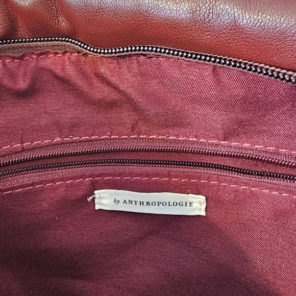 Anthropologie Oversize Pillow Clutch Shoulder Bag, Wine, Faux Leather, NWT - Picture 7 of 9